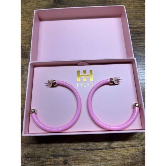 Hop Hoops Large‎ Hoops Pink New - Picture 1 of 7